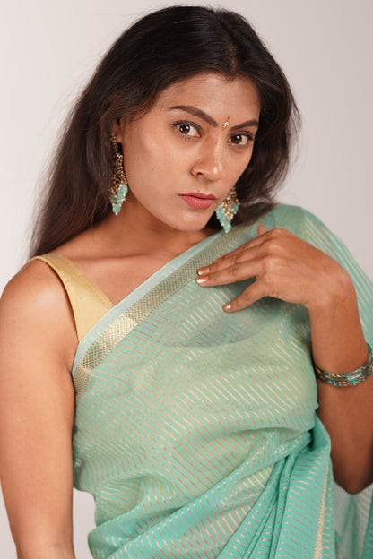 Zari Lining Maheshwari Cotton Saree