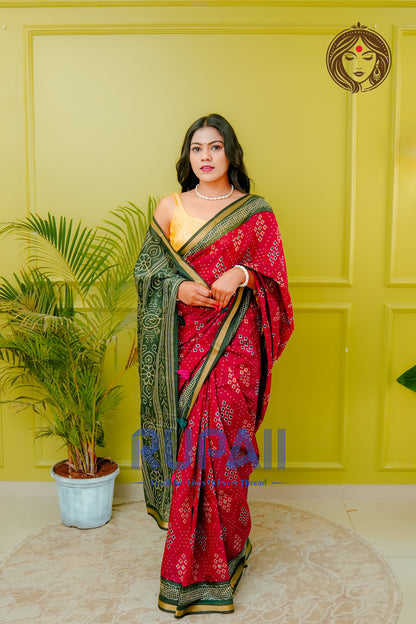 Soft Cotton Silk Blend with printed detailing